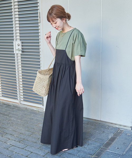 Simplicite(サンプリシテ)の「タックスリーブTシャツ(Tシャツ/カットソー・レディース・グリーン/ブラック/ホワイト・FREE)」の20枚目の写真