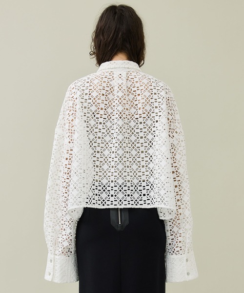 MATURED（マチュアード）の「【MATURED/マチュアード】ケミカルレースシャツ（シャツ/ブラウス・レディース・ホワイト/ブラック・FREE）」の10枚目の写真