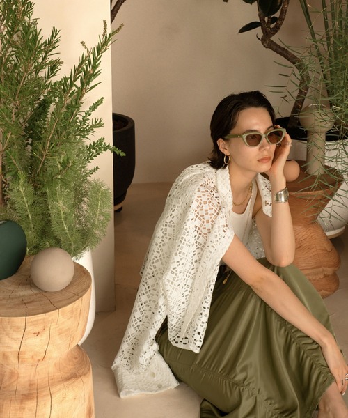 MATURED（マチュアード）の「【MATURED/マチュアード】ケミカルレースシャツ（シャツ/ブラウス・レディース・ホワイト/ブラック・FREE）」の7枚目の写真