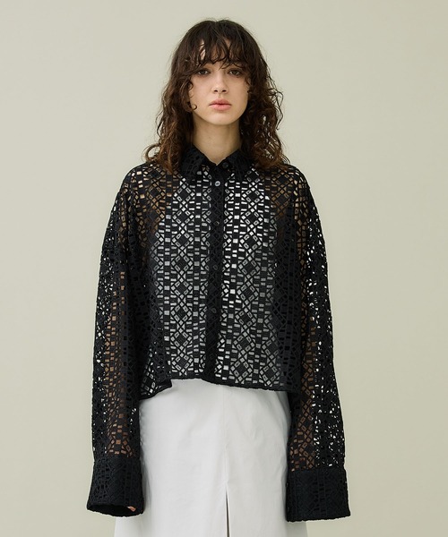 MATURED（マチュアード）の「【MATURED/マチュアード】ケミカルレースシャツ（シャツ/ブラウス・レディース・ホワイト/ブラック・FREE）」の21枚目の写真