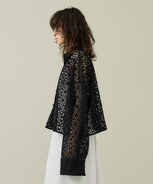 MATURED（マチュアード）の「【MATURED/マチュアード】ケミカルレースシャツ（シャツ/ブラウス・レディース・ホワイト/ブラック・FREE）」の22枚目の写真