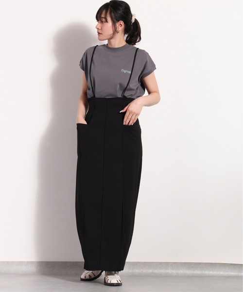 cepo（セポ）の「サスペンダー サイドスリットスカート ２ＷＡＹ（スカート・レディース・ロイヤルブルー/ブラック/オリーブ・M）」の19枚目の写真