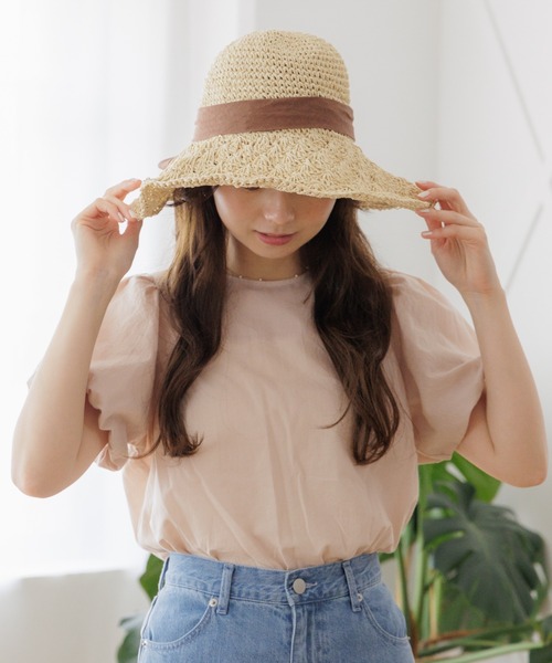 flower（フラワー）の「ライトリボンハット（ハット・レディース・アイボリー/ブラウン/ブラック/ベージュ・FREE）」の9枚目の写真