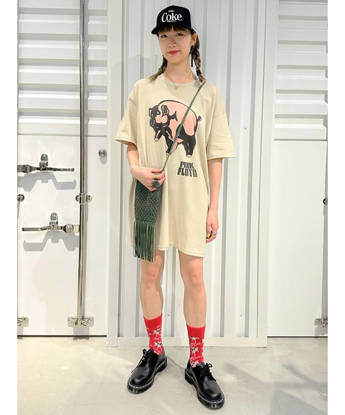 JOINT WORKS（ジョイントワークス）の「【BLUESCENTRIC / ブルースセントリック】 PINK FLOYD ALGIE PIG（Tシャツ/カットソー・メンズ・アイボリー/グリーン/ブラック・LARGE/MEDIUM）」の8枚目の写真