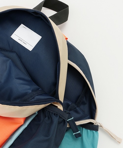 petit main（プティマイン）の「くま刺しゅうバイカラーリュック（バックパック/リュック・キッズ・ピンク/ライトブルー/ライトベージュ・FREE）」の5枚目の写真