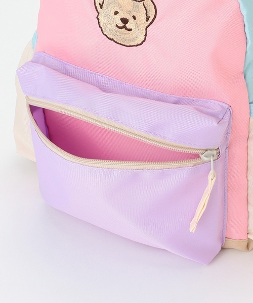 petit main（プティマイン）の「くま刺しゅうバイカラーリュック（バックパック/リュック・キッズ・ピンク/ライトブルー/ライトベージュ・FREE）」の10枚目の写真