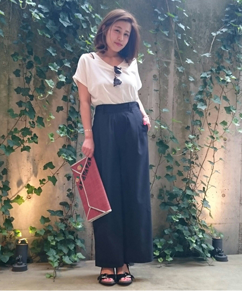 WHO'S WHO gallery（フーズフーギャラリー）の「ワイドイージーパンツ（その他パンツ・レディース・ブラック系その他/ネイビー/グレー・FREE）」の14枚目の写真