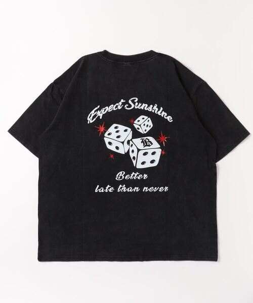 .KOM(ドットコム)の「『.KOM/ドットケーオーエム』バックダイスプリントクルーネック半袖ビッグTEE 【CN】(Tシャツ/カットソー・メンズ・ブラック/パープル/ライトブルー・FREE)」の7枚目の写真