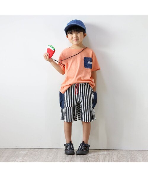 25春夏★デニム素材ポケット付きTシャツ【各色】※色移りに注意 Lee(リー)デニムポケットTシャツ（Tシャツ） | Right-on
