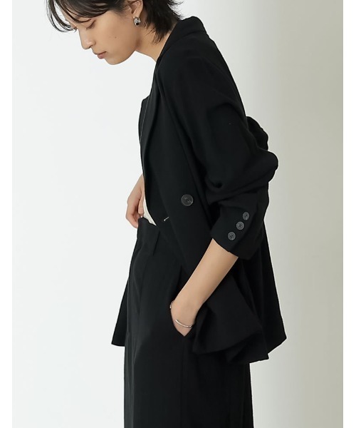 Re:EDIT（リエディ）の「[低身長サイズ有]ソフトリネンテーラードジャケット（テーラードジャケット・レディース・ブラウン/モカ/ベージュ/ブラック・LARGE/MEDIUM/SHORT）」の21枚目の写真