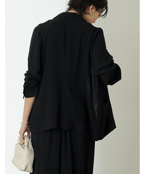 Re:EDIT（リエディ）の「[低身長サイズ有]ソフトリネンテーラードジャケット（テーラードジャケット・レディース・ブラウン/モカ/ベージュ/ブラック・LARGE/MEDIUM/SHORT）」の22枚目の写真