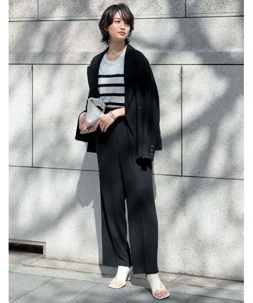 Re:EDIT（リエディ）の「[低身長サイズ有]ソフトリネンテーラードジャケット（テーラードジャケット・レディース・ブラウン/モカ/ベージュ/ブラック・LARGE/MEDIUM/SHORT）」の19枚目の写真