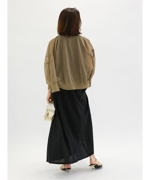 Te chichi（テチチ）の「LEVITA 袖ボリュームVネックカーディガン（カーディガン/ボレロ・レディース・ゴールド/グリーン/ブラック/オフホワイト/グレー・F）」の10枚目の写真