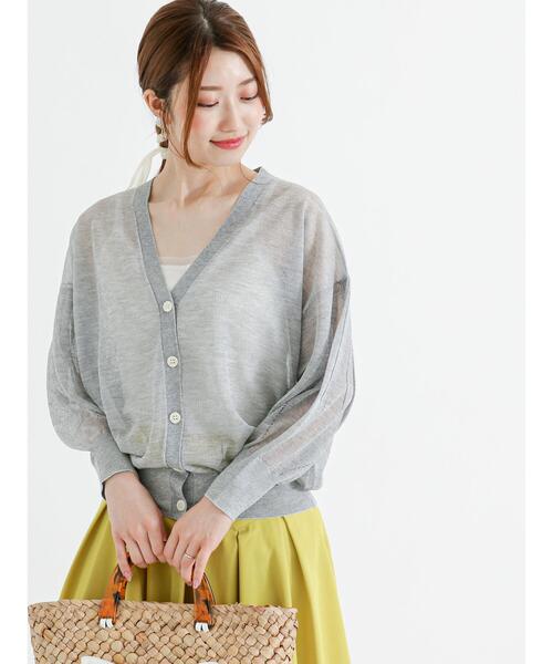 Te chichi（テチチ）の「LEVITA 袖ボリュームVネックカーディガン（カーディガン/ボレロ・レディース・ゴールド/グリーン/ブラック/オフホワイト/グレー・F）」の16枚目の写真