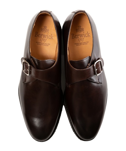 Berwick1707（バーウィック）の「Berwick バーウィック シングルモンク 3017 ムーンライト ソール（ドレスシューズ・メンズ・ダークブラウン/ブラック・6.5/6/7/7.5/5.5/5/8）」の8枚目の写真
