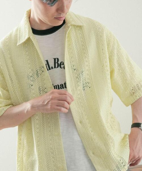ITEMS URBANRESEARCH(アイテムズ アーバンリサーチ)の「コットンレース ショートスリーブシャツ(シャツ/ブラウス・メンズ・オフホワイト/イエロー/ブラック・MEDIUM/LARGE)」の20枚目の写真