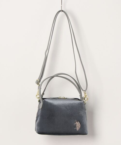 U.S. POLO ASSN.（ユーエスポロアッスン）の「【U.S. POLO ASSN.】 ユーエスポロアッスン ベロア　ハンドバッグ　USPA-2627（ハンドバッグ・レディース・グレー/グリーン/ベージュ/ブラック・FREE）」の12枚目の写真