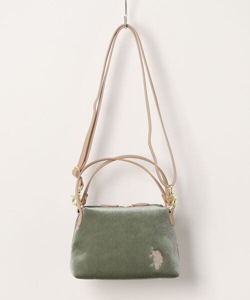 U.S. POLO ASSN.（ユーエスポロアッスン）の「【U.S. POLO ASSN.】 ユーエスポロアッスン ベロア　ハンドバッグ　USPA-2627（ハンドバッグ・レディース・グレー/グリーン/ベージュ/ブラック・FREE）」の8枚目の写真