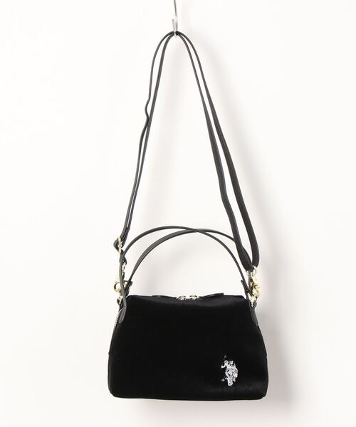 U.S. POLO ASSN.（ユーエスポロアッスン）の「【U.S. POLO ASSN.】 ユーエスポロアッスン ベロア　ハンドバッグ　USPA-2627（ハンドバッグ・レディース・グレー/グリーン/ベージュ/ブラック・FREE）」の11枚目の写真