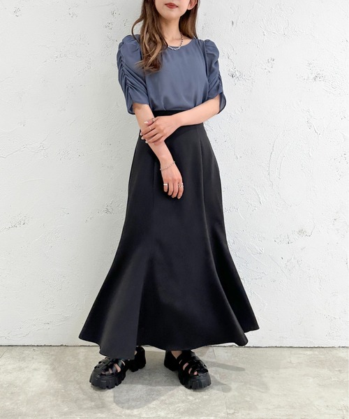 apres jour mignon(アプレジュールミニョン)の「シアー袖シャーリングプルオーバー【ZOZOTOWN限定アイテム】(シャツ/ブラウス・レディース・グレー/ブラック/ブルー・X-LARGE/フリー)」の22枚目の写真