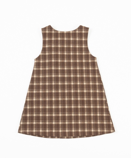 trois lapins kp（トロワラパンケーピー）の「Wジャガードチェック柄 ジャンパースカート(100~150cm)（ジャンパースカート・キッズ・ブラック/ブラウン・110cm/140cm/120cm/150cm/100cm/130cm）」の11枚目の写真