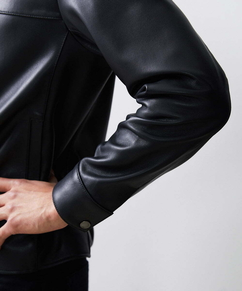 MICHEL KLEIN HOMME (ミッシェルクランオム)の「シングルライダースレザーブルゾン(ライダースジャケット・メンズ・ブラック・MEDIUM/LARGE/X-LARGE)」の10枚目の写真