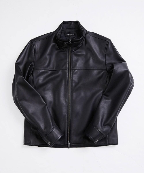 MICHEL KLEIN HOMME (ミッシェルクランオム)の「シングルライダースレザーブルゾン(ライダースジャケット・メンズ・ブラック・MEDIUM/LARGE/X-LARGE)」の17枚目の写真