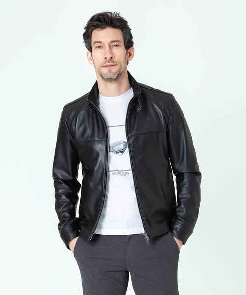 MICHEL KLEIN HOMME (ミッシェルクランオム)の「シングルライダースレザーブルゾン(ライダースジャケット・メンズ・ブラック・MEDIUM/LARGE/X-LARGE)」の18枚目の写真