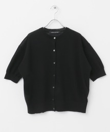 mizuiro ind　HG crew neck half sleeve cardigan