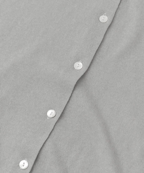 mizuiroind（ミズイロインド）の「mizuiro ind　HG crew neck half sleeve cardigan（カーディガン/ボレロ・レディース・ライトグレー/ブラック・FREE）」の5枚目の写真