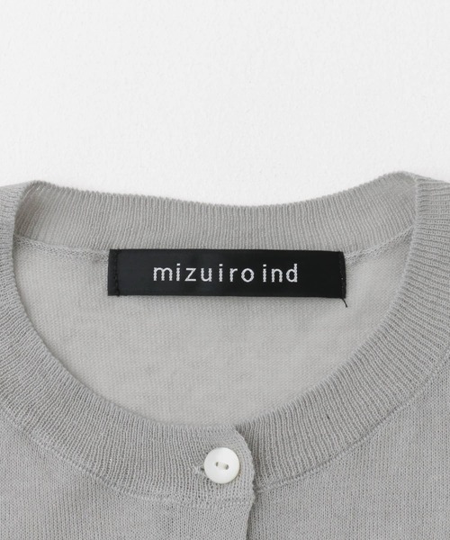 mizuiroind（ミズイロインド）の「mizuiro ind　HG crew neck half sleeve cardigan（カーディガン/ボレロ・レディース・ライトグレー/ブラック・FREE）」の9枚目の写真