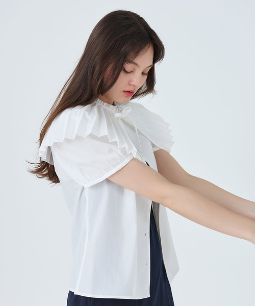 TINA:JOJUN(ティーナジョジュン)の「2WAY 付け襟ブラウス TINA:JOJUN(シャツ/ブラウス・レディース・イエロー/ホワイト・M)」の5枚目の写真