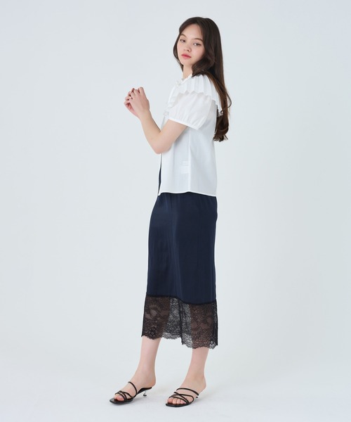 TINA:JOJUN(ティーナジョジュン)の「2WAY 付け襟ブラウス TINA:JOJUN(シャツ/ブラウス・レディース・イエロー/ホワイト・M)」の7枚目の写真