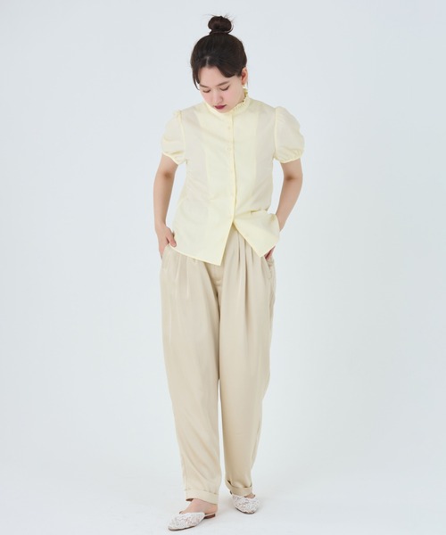 TINA:JOJUN(ティーナジョジュン)の「2WAY 付け襟ブラウス TINA:JOJUN(シャツ/ブラウス・レディース・イエロー/ホワイト・M)」の12枚目の写真