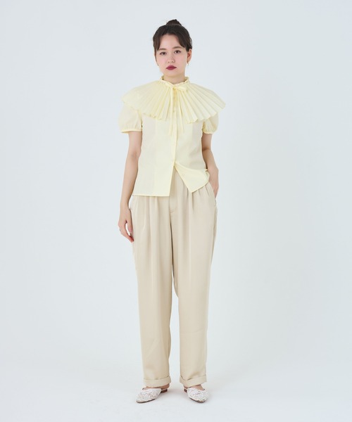 TINA:JOJUN(ティーナジョジュン)の「2WAY 付け襟ブラウス TINA:JOJUN(シャツ/ブラウス・レディース・イエロー/ホワイト・M)」の15枚目の写真