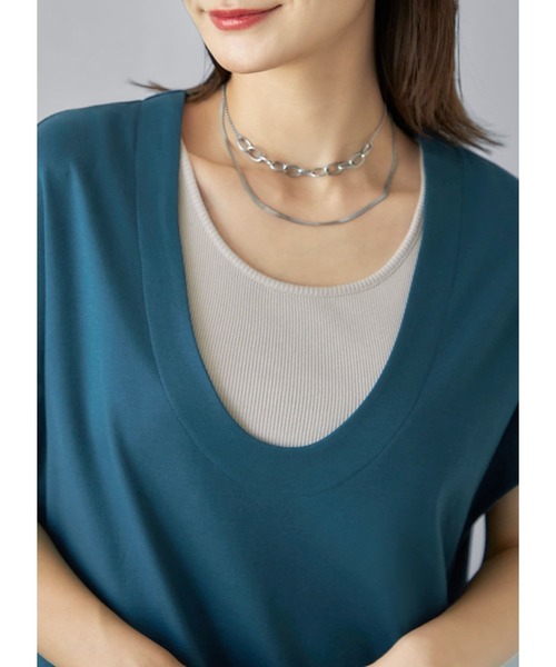 STYLE DELI(スタイルデリ)の「【Made in JAPAN】Uネックコクーンワンピース(ワンピース・レディース・ダークブルー/グレイッシュベージュ・01/02)」の18枚目の写真