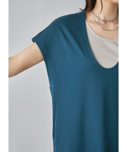 STYLE DELI(スタイルデリ)の「【Made in JAPAN】Uネックコクーンワンピース(ワンピース・レディース・ダークブルー/グレイッシュベージュ・01/02)」の21枚目の写真