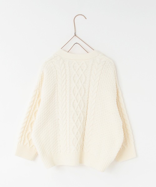 LOWRYS FARM(ローリーズファーム)の「5Gケーブルカーディガン 965467(カーディガン/ボレロ・キッズ・イエロー/チャコールグレー/ブルー/アイボリー・110cm/120cm/130cm/150cm/140cm)」の21枚目の写真