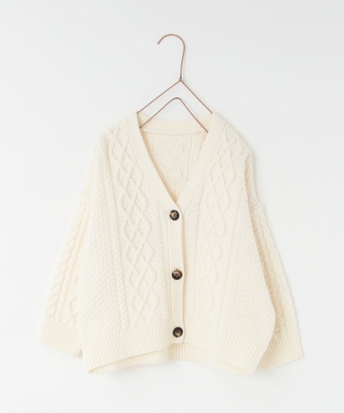 LOWRYS FARM(ローリーズファーム)の「5Gケーブルカーディガン 965467(カーディガン/ボレロ・キッズ・イエロー/チャコールグレー/ブルー/アイボリー・110cm/120cm/130cm/150cm/140cm)」の20枚目の写真