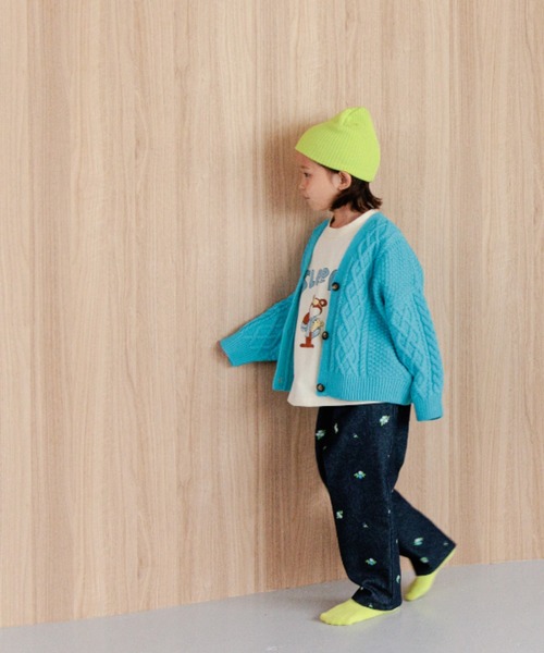 LOWRYS FARM(ローリーズファーム)の「5Gケーブルカーディガン 965467(カーディガン/ボレロ・キッズ・イエロー/チャコールグレー/ブルー/アイボリー・110cm/120cm/130cm/150cm/140cm)」の10枚目の写真