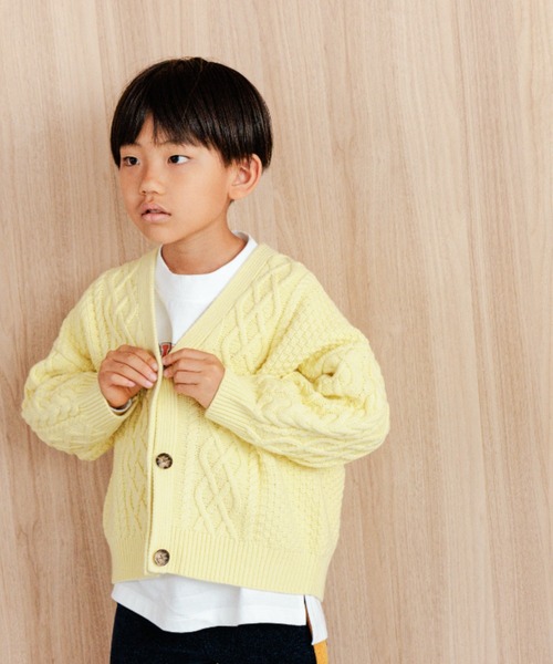 LOWRYS FARM(ローリーズファーム)の「5Gケーブルカーディガン 965467(カーディガン/ボレロ・キッズ・イエロー/チャコールグレー/ブルー/アイボリー・110cm/120cm/130cm/150cm/140cm)」の18枚目の写真