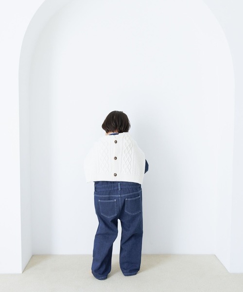 LOWRYS FARM(ローリーズファーム)の「5Gケーブルカーディガン 965467(カーディガン/ボレロ・キッズ・イエロー/チャコールグレー/ブルー/アイボリー・110cm/120cm/130cm/150cm/140cm)」の8枚目の写真