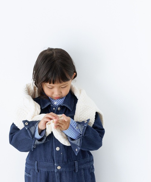 LOWRYS FARM(ローリーズファーム)の「5Gケーブルカーディガン 965467(カーディガン/ボレロ・キッズ・イエロー/チャコールグレー/ブルー/アイボリー・110cm/120cm/130cm/150cm/140cm)」の7枚目の写真