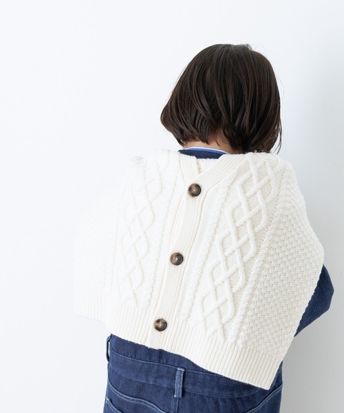LOWRYS FARM(ローリーズファーム)の「5Gケーブルカーディガン 965467(カーディガン/ボレロ・キッズ・イエロー/チャコールグレー/ブルー/アイボリー・110cm/120cm/130cm/150cm/140cm)」の6枚目の写真