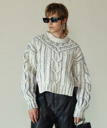 PRANK PROJECT | 【23AUTUMN予約商品】ケーブルペイントニットプルオーバー / Cable Painted Knit Pullover(ニット/セーター)