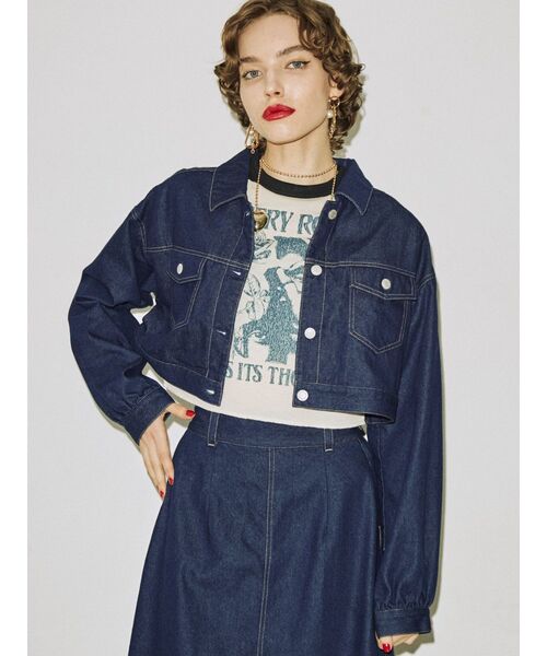 jouetie（ジュエティ）の「ラグランフィットカットソー【ラグランロンT】（Tシャツ/カットソー・レディース・オフホワイト/イエロー/グレー・MEDIUM）」の13枚目の写真