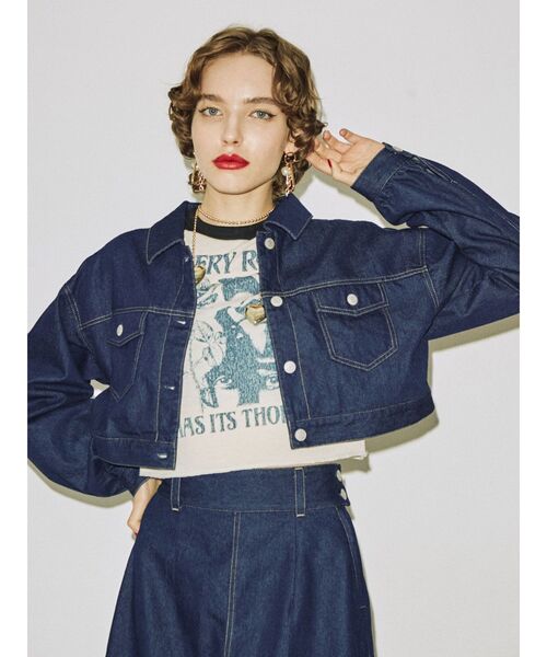 jouetie（ジュエティ）の「ラグランフィットカットソー【ラグランロンT】（Tシャツ/カットソー・レディース・オフホワイト/イエロー/グレー・MEDIUM）」の14枚目の写真