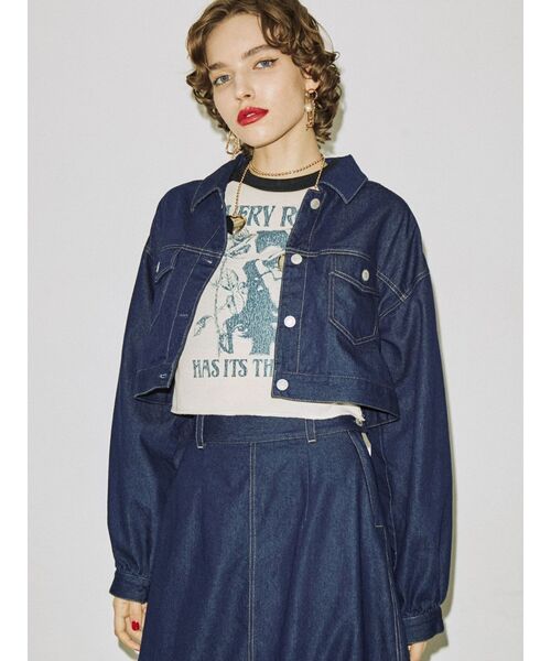 jouetie（ジュエティ）の「ラグランフィットカットソー【ラグランロンT】（Tシャツ/カットソー・レディース・オフホワイト/イエロー/グレー・MEDIUM）」の15枚目の写真