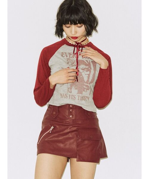 jouetie（ジュエティ）の「ラグランフィットカットソー【ラグランロンT】（Tシャツ/カットソー・レディース・オフホワイト/イエロー/グレー・MEDIUM）」の16枚目の写真