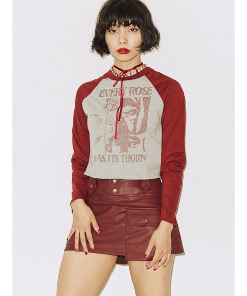 jouetie（ジュエティ）の「ラグランフィットカットソー【ラグランロンT】（Tシャツ/カットソー・レディース・オフホワイト/イエロー/グレー・MEDIUM）」の19枚目の写真